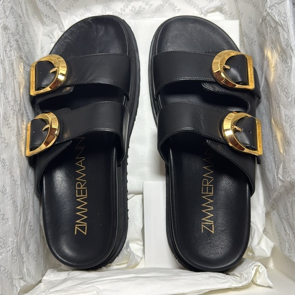 ZIMMERMANN Buckled leather platform sandals - Picture 6 of 8